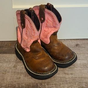 Size 9 Girl's Leather Cowgirl Boots